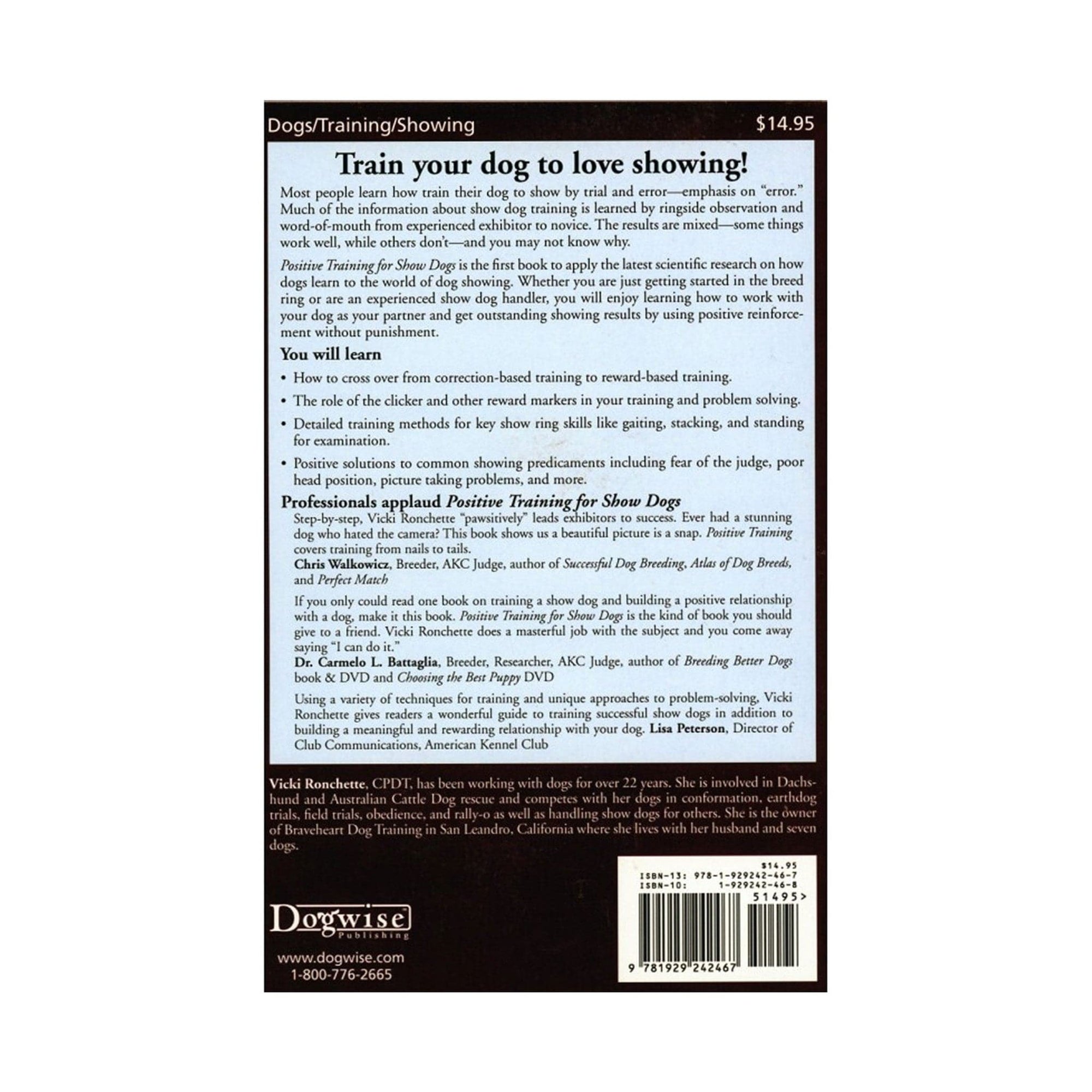 E-BOOK Positive Training for Show Dogs: Building a Relationship for Success by Victoria Ronchette