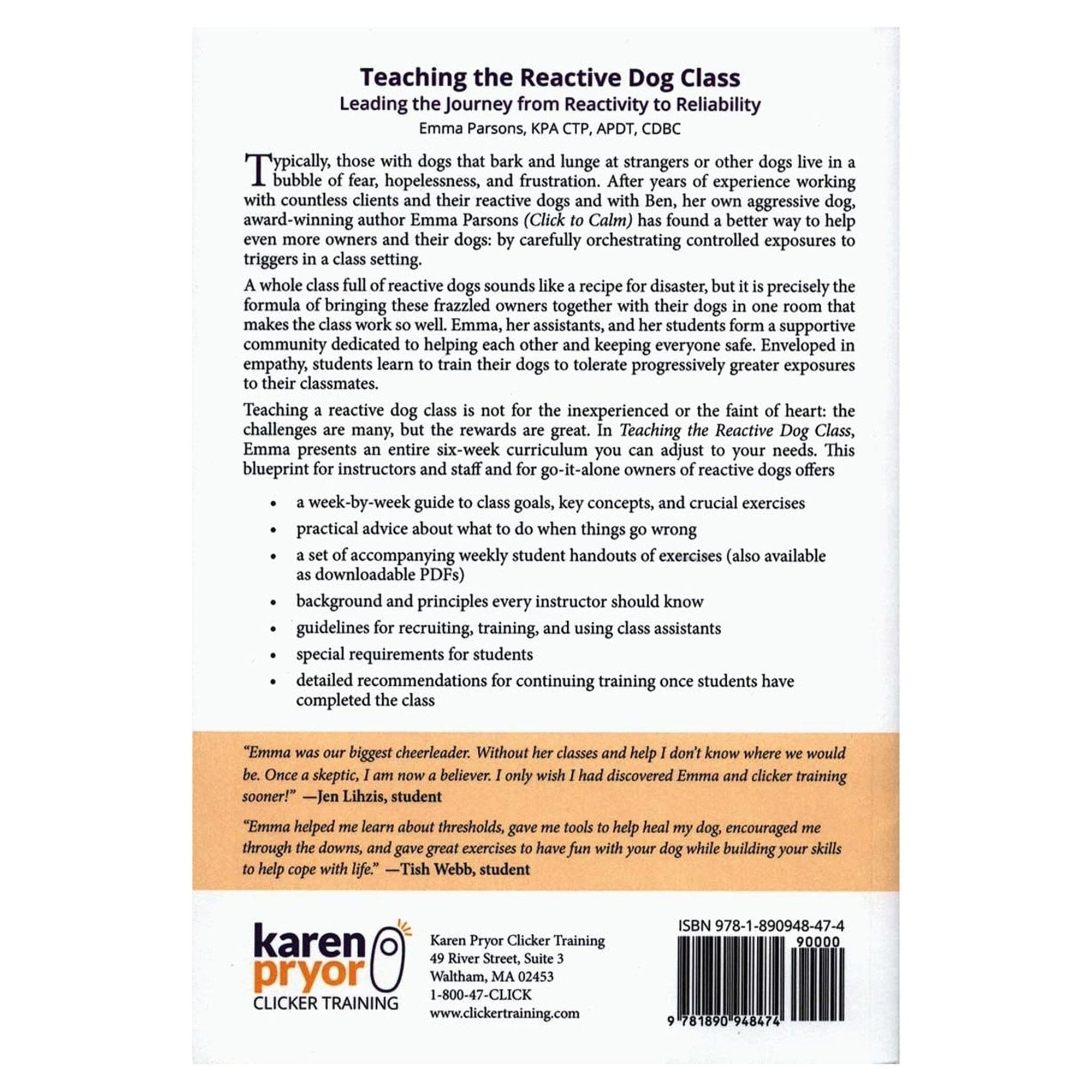 Teaching the Reactive Dog Class by Emma Parsons
