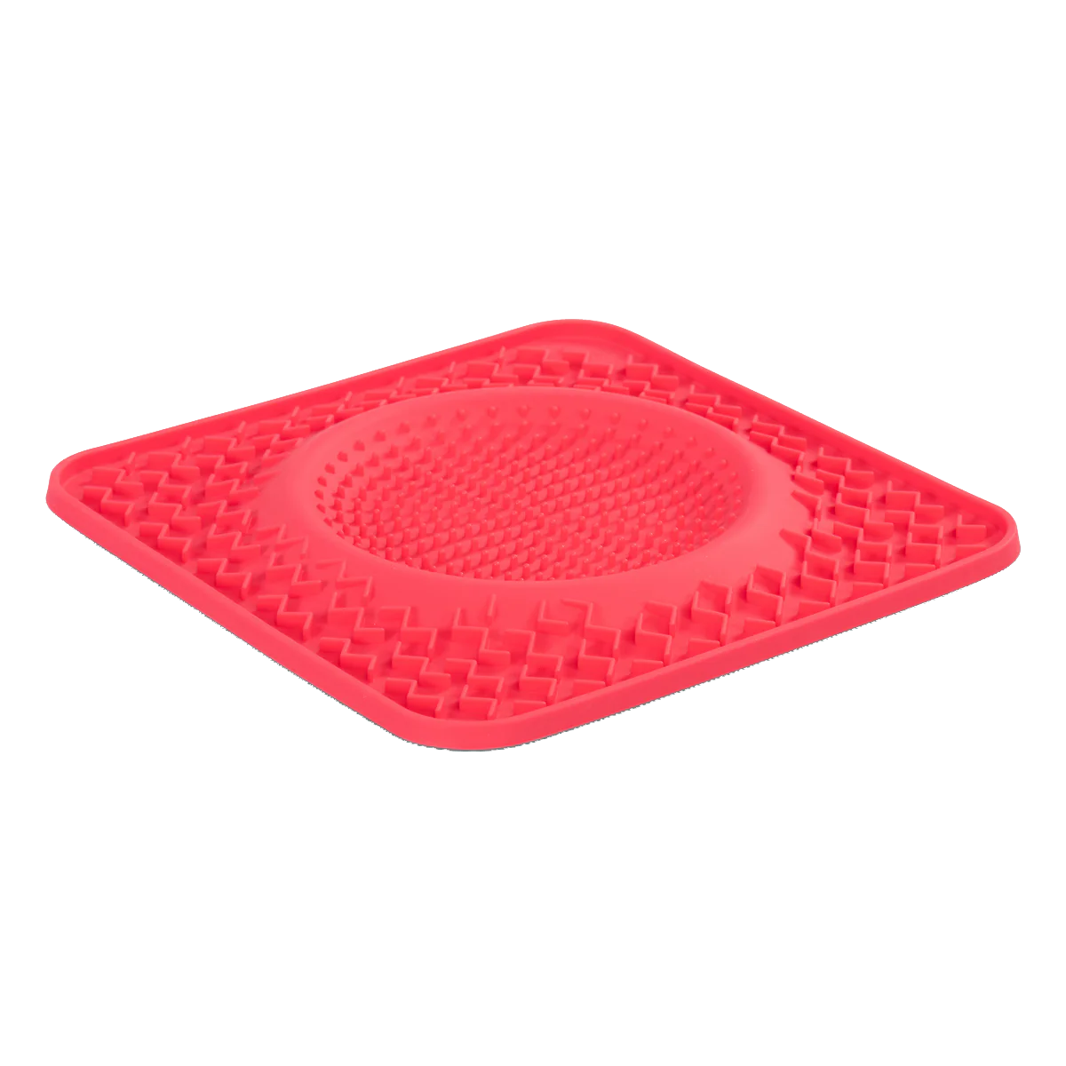 Messy Mutts Silicone Therapeutic Dog Lick Bowl Mat Watermelon 10" x 10"